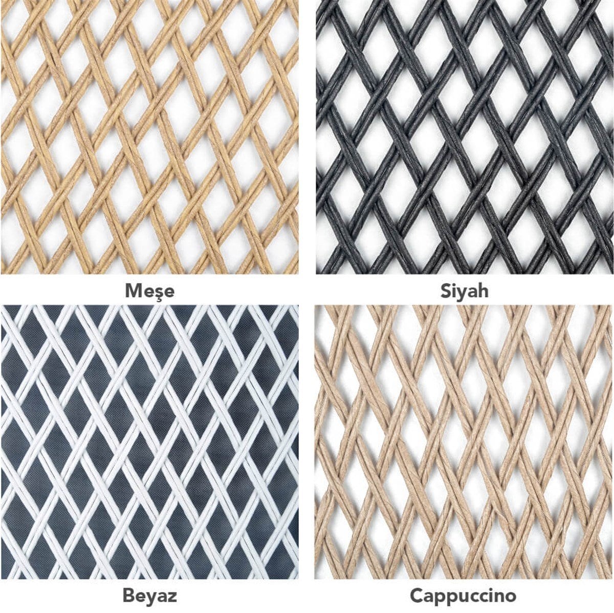 Erguvan Plus Üçlü Koltuk Takımı  Rattan Bahçe Mobilyası