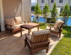 Quin Mini Set Ahşap Bahçe Mobilyası