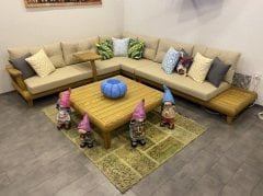 Bold Köşe Takımı  Ahşap Bahçe Mobilyası