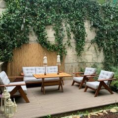 Cross 3-2-1-1 Sehpa Ahşap Bahçe Mobilyası