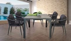 İyonya Table Set  Alüminyum Bahçe Mobilyası