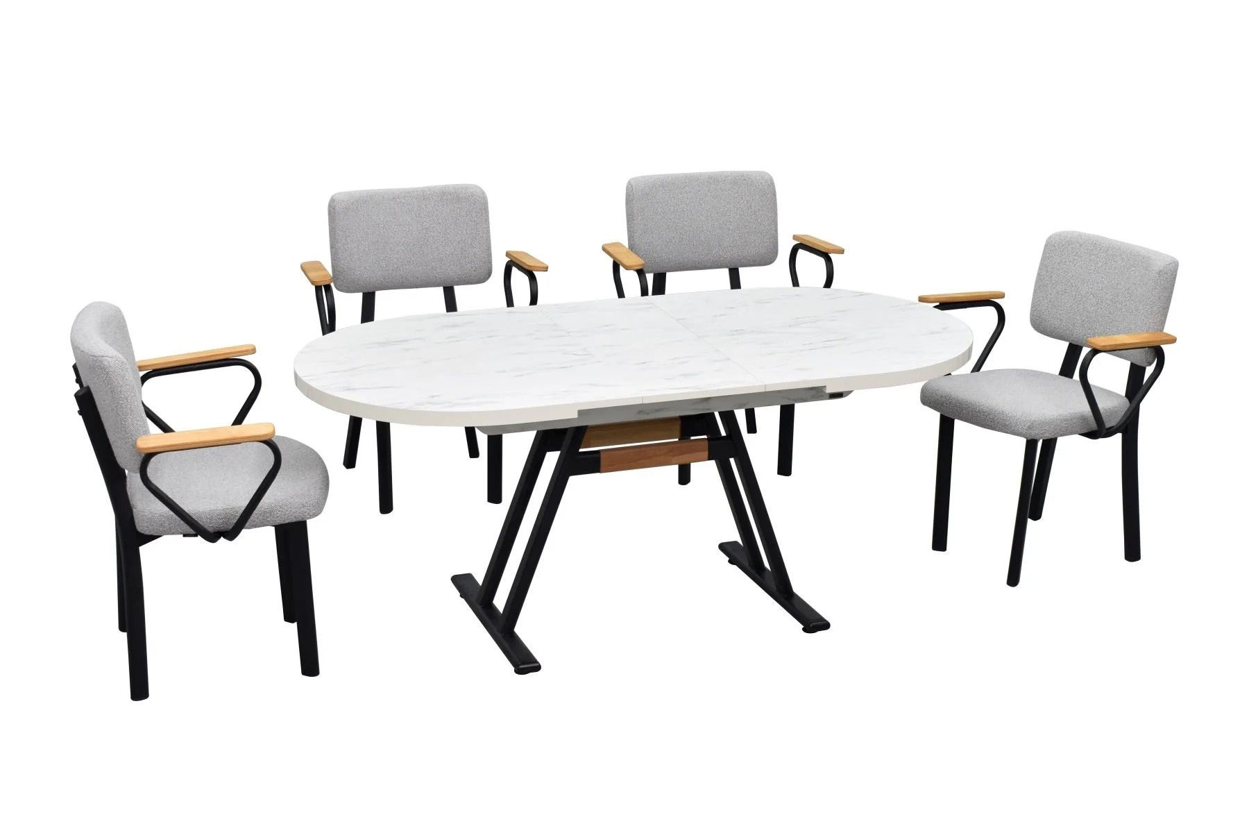 Miray Kollu Sandalye Afyon Mutfak Masası Takımı