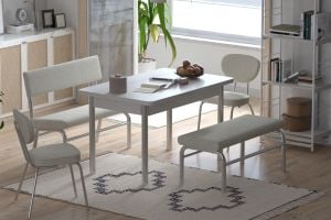 Damla Sandalye Peri Bank Ece Mutfak Masası Takımı - 80x120 cm