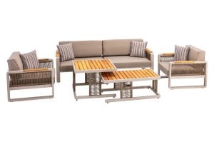 ALPECCA 3-1-1-SEHPA ve PUF  ALÜMİNYUM BAHÇE MOBİLYASI